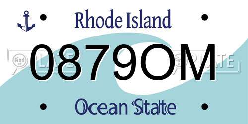 0879OM Rhode Island License Plate