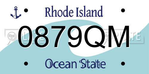 0879QM Rhode Island License Plate