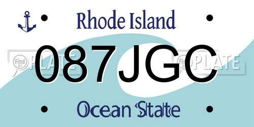 087JGC Rhode Island License Plate