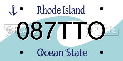 087TTO Rhode Island License Plate