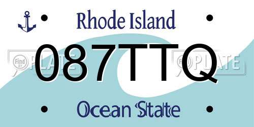 087TTQ Rhode Island License Plate