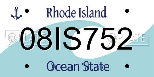 08IS752 Rhode Island License Plate
