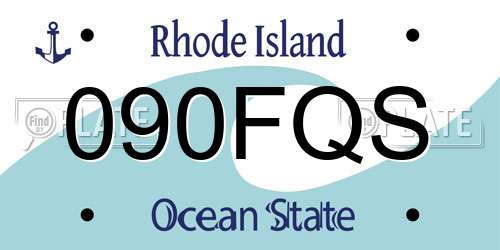 090FQS Rhode Island License Plate