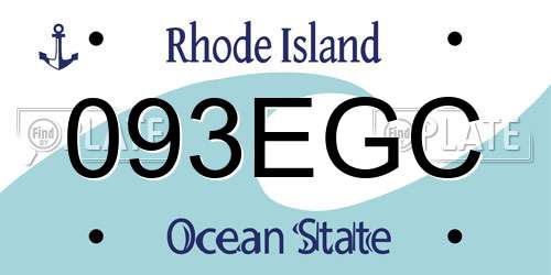093EGC Rhode Island License Plate