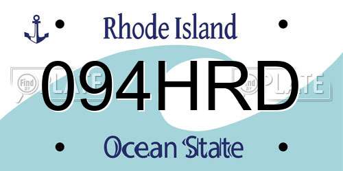 094HRD Rhode Island License Plate