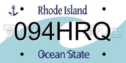 094HRQ Rhode Island License Plate