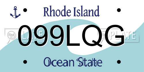 099LQG Rhode Island License Plate