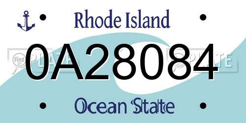 0A28084 Rhode Island License Plate