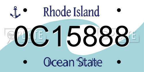 0C15888 Rhode Island License Plate