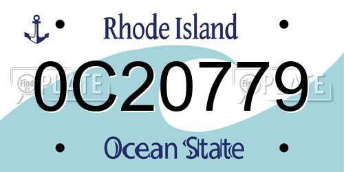 0C20779 Rhode Island License Plate