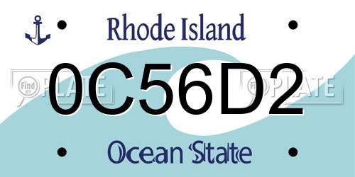 0C56D2 Rhode Island License Plate
