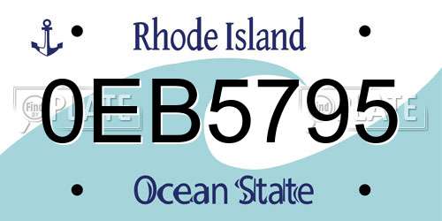 0EB5795 Rhode Island License Plate