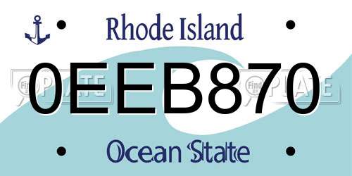 0EEB870 Rhode Island License Plate