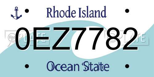 0EZ7782 Rhode Island License Plate