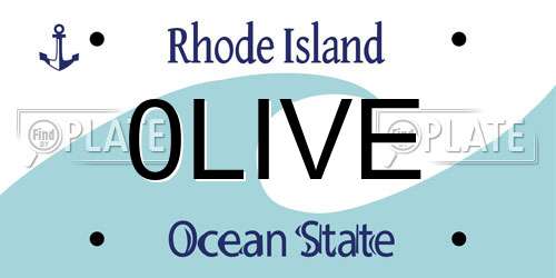 0LIVE Rhode Island License Plate