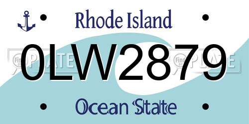0LW2879 Rhode Island License Plate