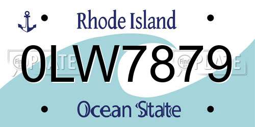 0LW7879 Rhode Island License Plate