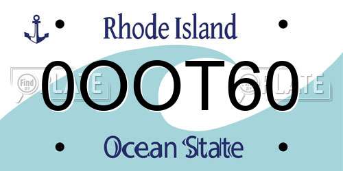 0OOT60 Rhode Island License Plate