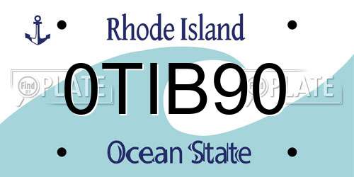 0TIB90 Rhode Island License Plate