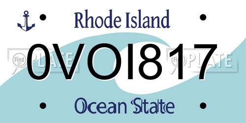 0VOI817 Rhode Island License Plate