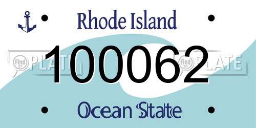 100062 Rhode Island License Plate