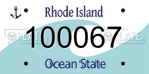 100067 Rhode Island License Plate