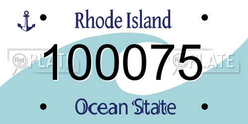 100075 Rhode Island License Plate