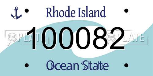 100082 Rhode Island License Plate