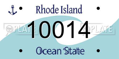 10014 Rhode Island License Plate