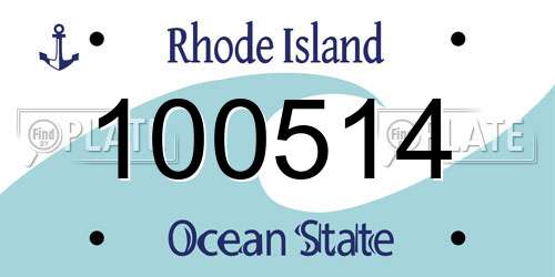 100514 Rhode Island License Plate