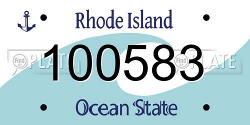 100583 Rhode Island License Plate