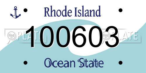 100603 Rhode Island License Plate