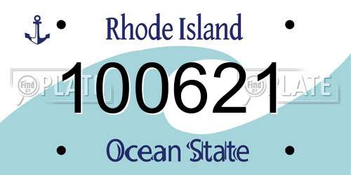 100621 Rhode Island License Plate