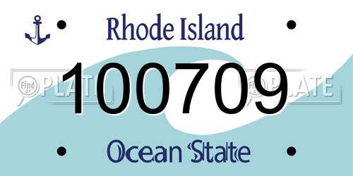 100709 Rhode Island License Plate