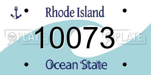 10073 Rhode Island License Plate