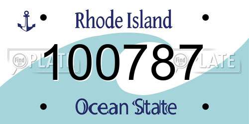 100787 Rhode Island License Plate