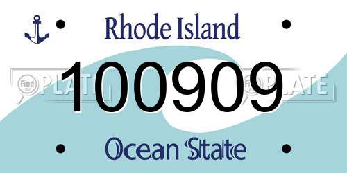 100909 Rhode Island License Plate