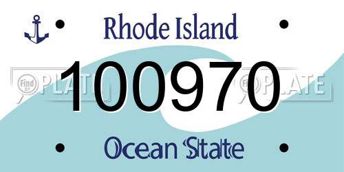 100970 Rhode Island License Plate