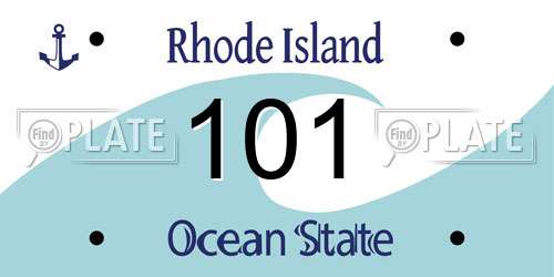101 Rhode Island License Plate
