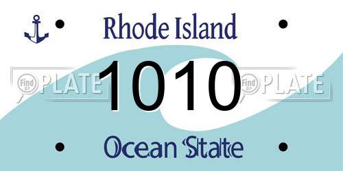 1010 Rhode Island License Plate