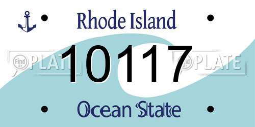 10117 Rhode Island License Plate