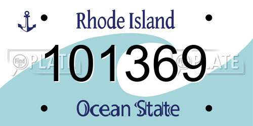 101369 Rhode Island License Plate
