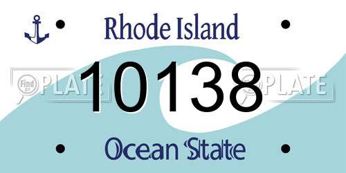 10138 Rhode Island License Plate