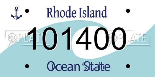 101400 Rhode Island License Plate