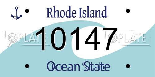 10147 Rhode Island License Plate