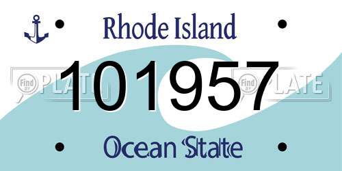 101957 Rhode Island License Plate