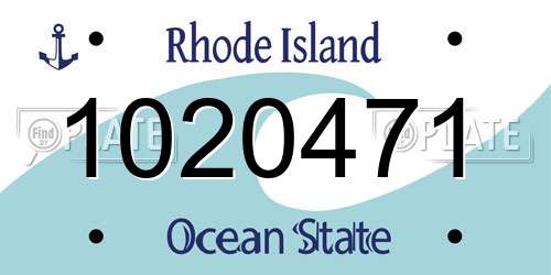 1020471 Rhode Island License Plate