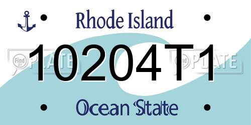 10204T1 Rhode Island License Plate