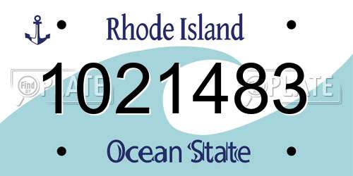 1021483 Rhode Island License Plate