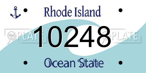 10248 Rhode Island License Plate